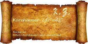 Kornhauser Zénó névjegykártya